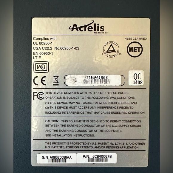 Actelis Networks ML688 Ethernet Access Carrier Over Copper Device w/AC Power - Picture 13 of 13